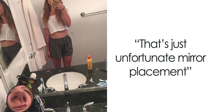 30 Times People Were Hilariously Surprised By Bathroom Mirror Designs