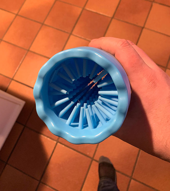 My Wife Bought This Off Amazon To Clean My Dogs Paws After He Comes In From Outside. I’m Going To Keep It On My Side Of The Bed