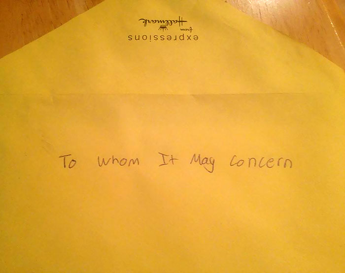 This Is How My Brother Addressed Our Mother's Day To Card To Our Mom