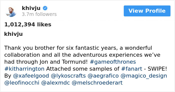 GoT Actor Kristofer Hivju Thanks Kit Harrington With Sweet Instagram Post Full Of Adorable Pictures GoT Actor Kristofer Hivju Thanks Kit Harrington With Sweet Instagram Post Full Of Adorable Pictures