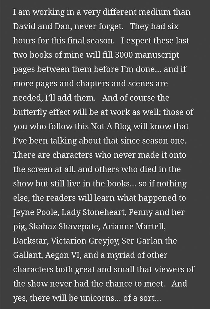 George R.R. Martin Reveals Ending In Books Will Be Different From Series Finale