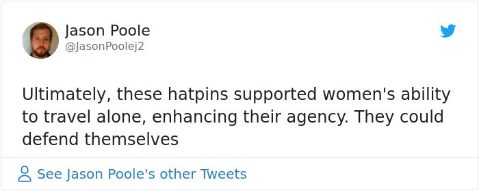 20th-Century Women Protected Themselves From Sexual Predators With Hatpins And Men Tried To Ban Them