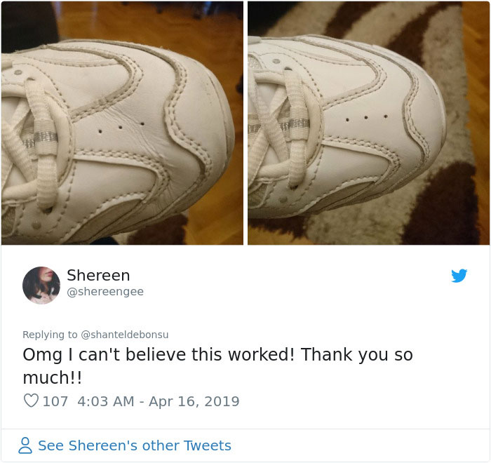 Woman Shows A Method To Remove Creases From Your Sneakers, People Try It And Post Their Before & After Results Woman Shows A Method To Remove Creases From Your Sneakers, People Try It And Post Their Before & After Results