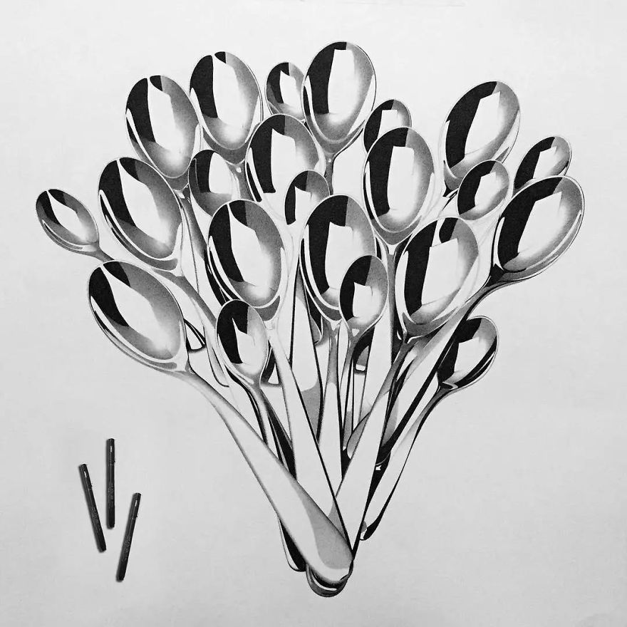 Italian Artist Makes Ultra Realistic Drawings With Pen And The Result Is Impressive