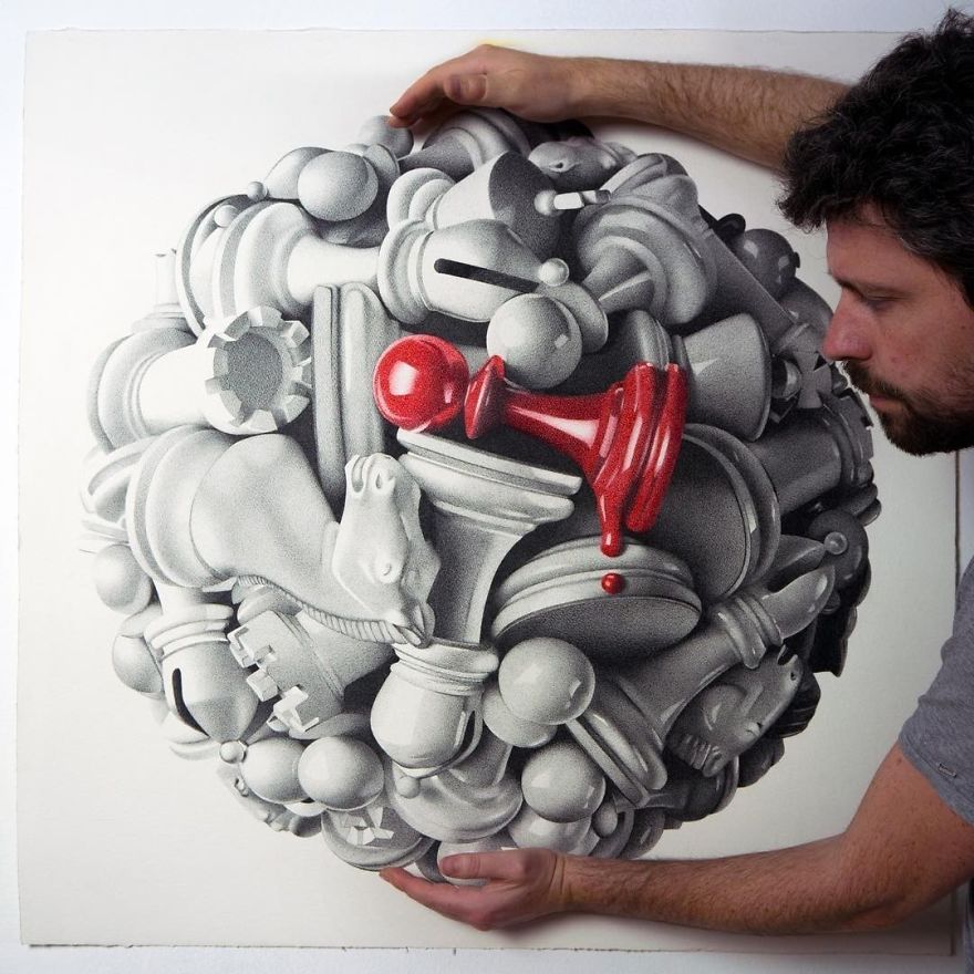 Italian Artist Makes Ultra Realistic Drawings With Pen And The Result Is Impressive