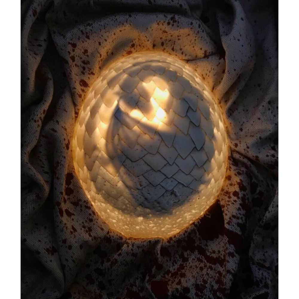 I Carved An Ostrich Egg Into A Game Of Thrones Dragon Egg Light