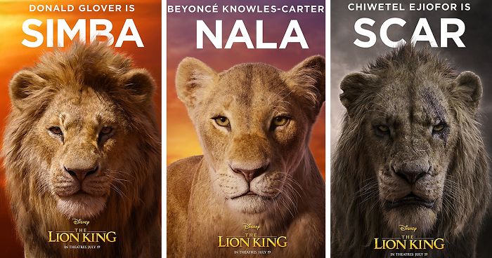 Disney Reveals Posters For 11 Main Characters In The New Lion King Movie