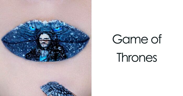 Makeup Artist Uses Her Lips As A Canvas To Create Pop Culture-Inspired Masterpieces (60 Pics)