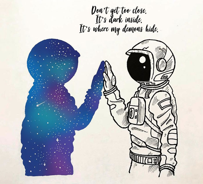 I Illustrate A Lonely Astronaut Wandering In Space (31 Pics)