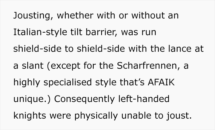 Someone Illustrates Why Stairs In Castles Were Spiral And Why Left-Handed Knights Were Physically Unable To Joust