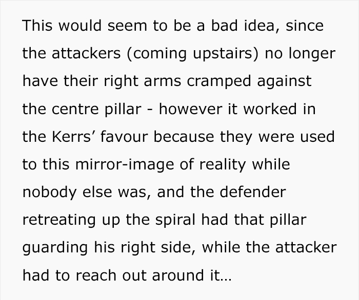 Someone Illustrates Why Stairs In Castles Were Spiral And Why Left-Handed Knights Were Physically Unable To Joust Someone Illustrates Why Stairs In Castles Were Spiral And Why Left-Handed Knights Were Physically Unable To Joust