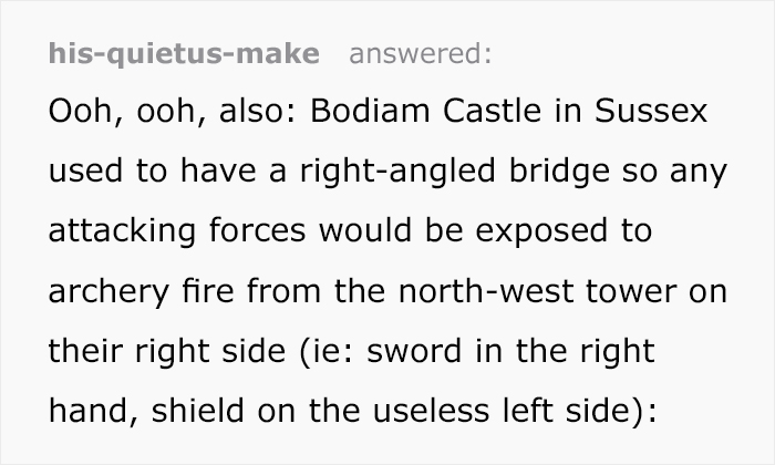 Someone Illustrates Why Stairs In Castles Were Spiral And Why Left-Handed Knights Were Physically Unable To Joust