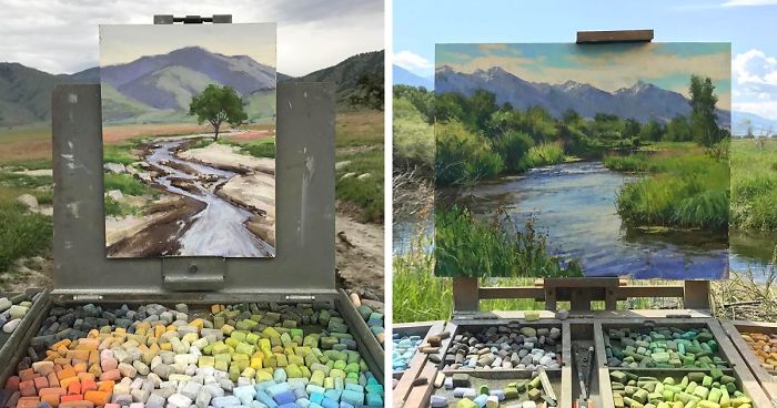 30 Landscape Paintings Framed By Nature And Aaron Schuerr