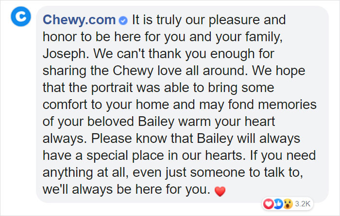 Man Asks Chewy For A Refund On Dog Food After His Dog Passes Away, Gets An Oil Painting With A Message