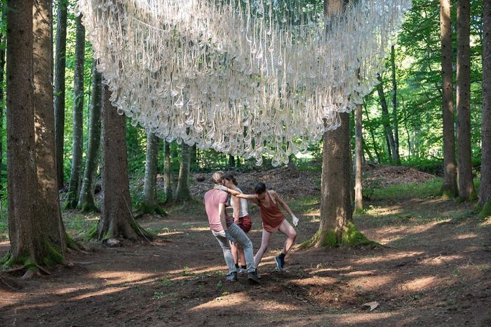 Rainwater 'Chandelier' Installation Can Collect Up To 800 Pounds Of Water
