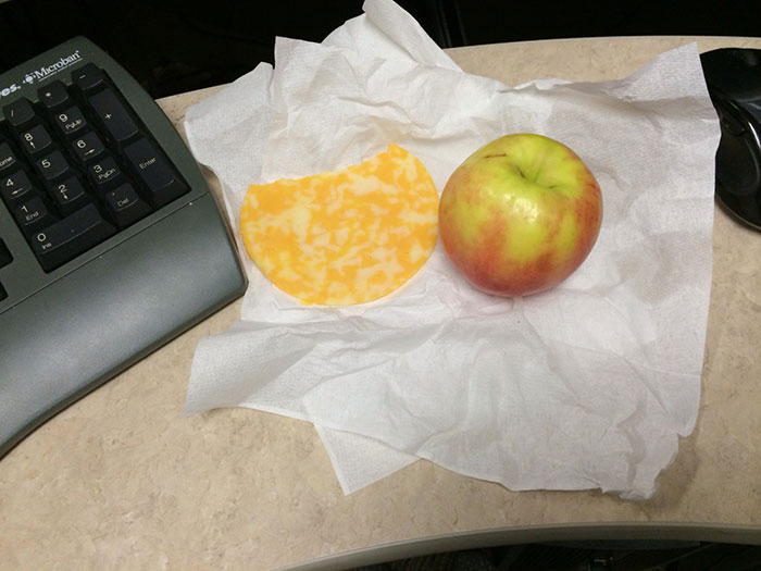 It’s A Cheese Platter But On A Napkin And Just One Piece Of Cheese And No Wine