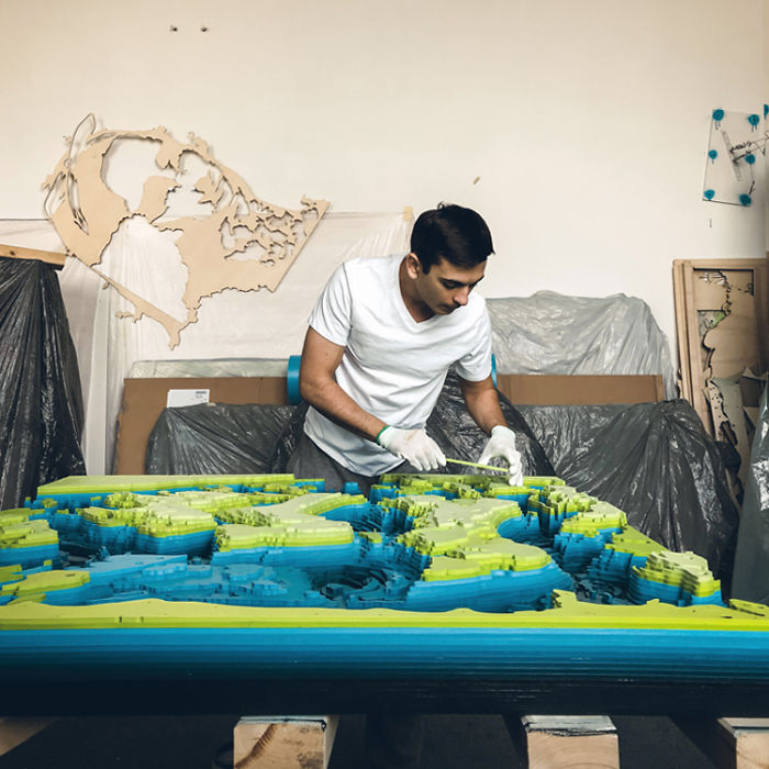 I Spent 5 Years Making These Topographic Sculptures, Each With Up To 2500 Individual Pieces