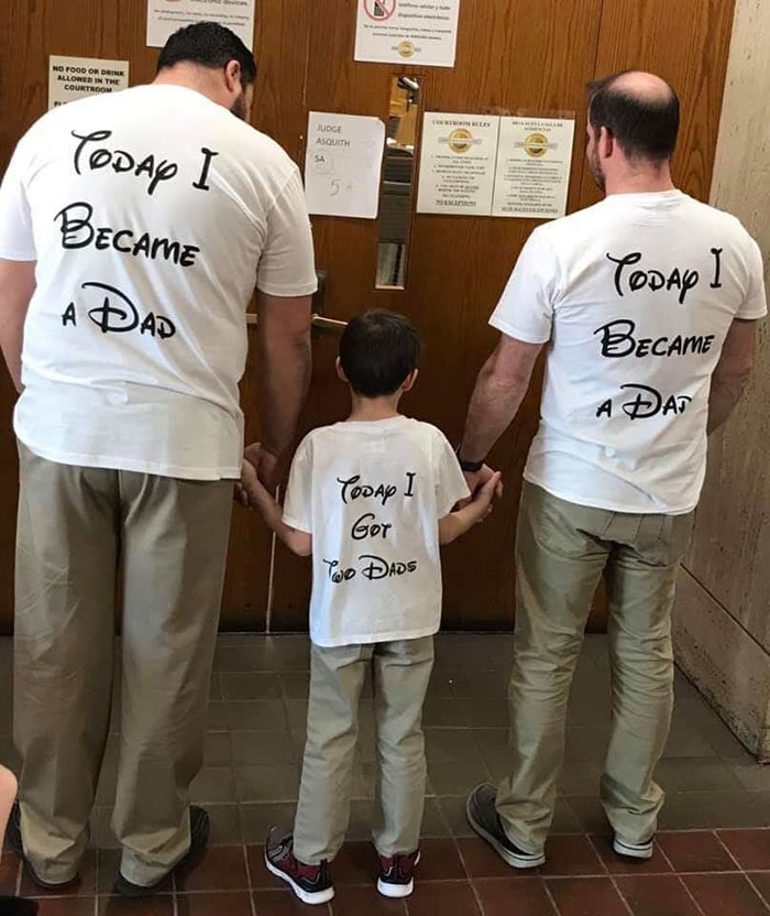 Dads Share A Heartwarming Picture Of Their First Day After Adopting A Son