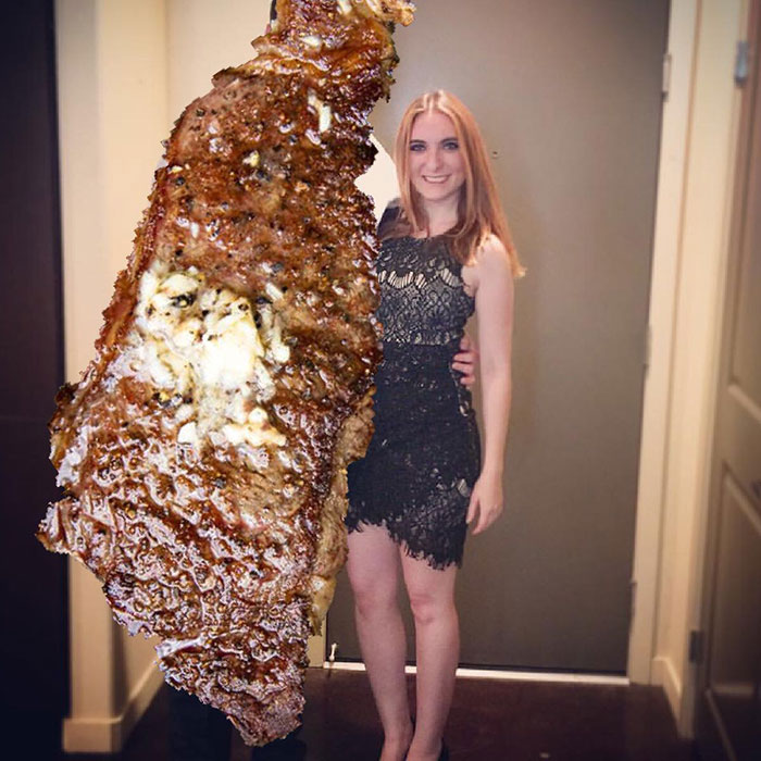 Instead Of Deleting Photos, This Woman Covered Her Misteak-Of-A-Boyfriend With Steak Instead Of Deleting Photos, This Woman Covered Her Misteak-Of-A-Boyfriend With Steak