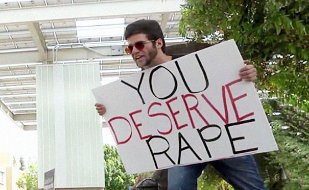 Preacher Carrying 'You Deserve To Be Raped' Sign Gets Hit With A Baseball Bat And The Comments Are Priceless Preacher Carrying 'You Deserve To Be Raped' Sign Gets Hit With A Baseball Bat And The Comments Are Priceless