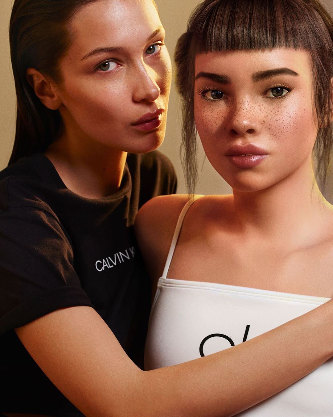 Bella Hadid Kisses A Virtual Model For A Calvin Klein Campaign Sparks Controversy Among The Lgbtq