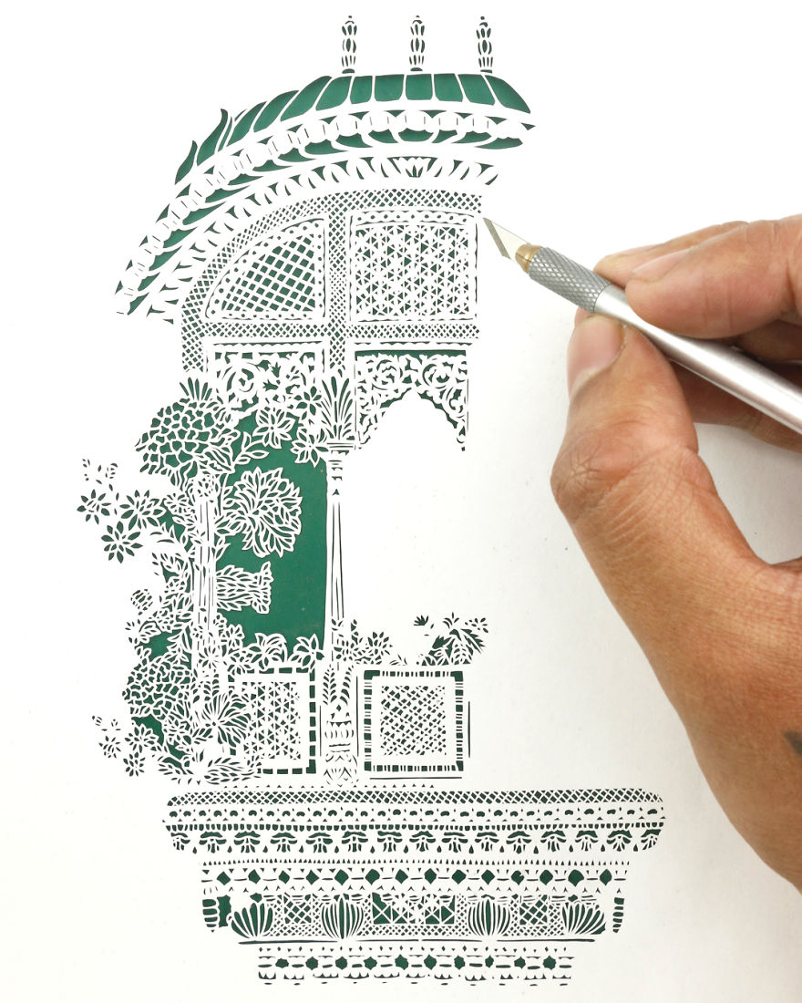 I’ve Been Experimenting With And Learning From Papercuts For More Than 6 Years, Here Are My 8 Cutouts Of Indian Havelis