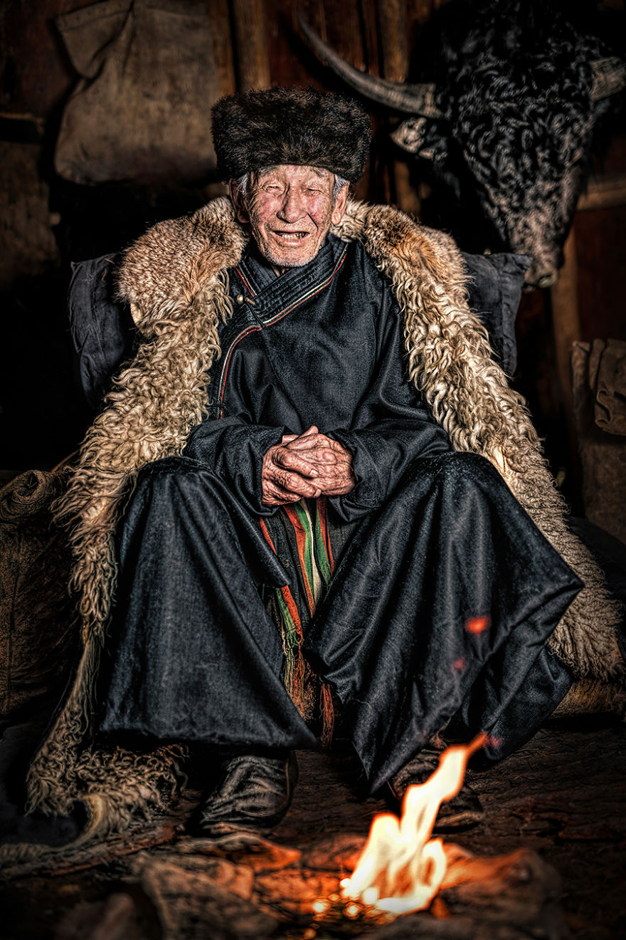 Soyot Man; Oka River, Buryatia Republic, South East Siberia