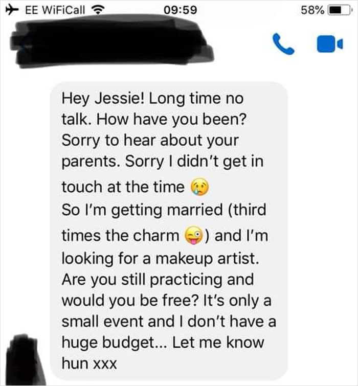 Makeup Artist Shares Screenshots From Entitled Bride That Wanted To Get Makeup And Hair For Exposure