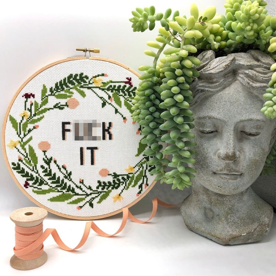 19 Modern Cross Stitches That Are Inappropriate But Fabulous! And Hilarious Too