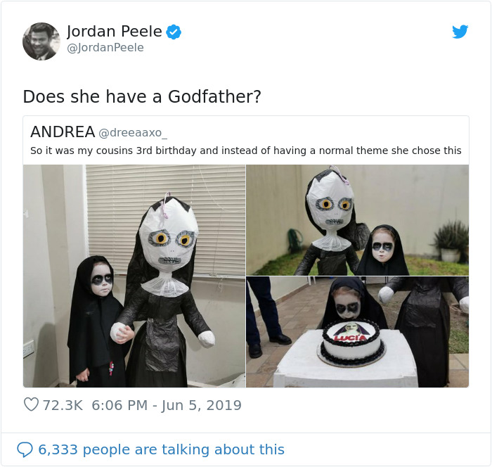 3-Year-Old Picks 'The Nun' Movie As Her Theme For The Party, Gets A Response From The Main Actress