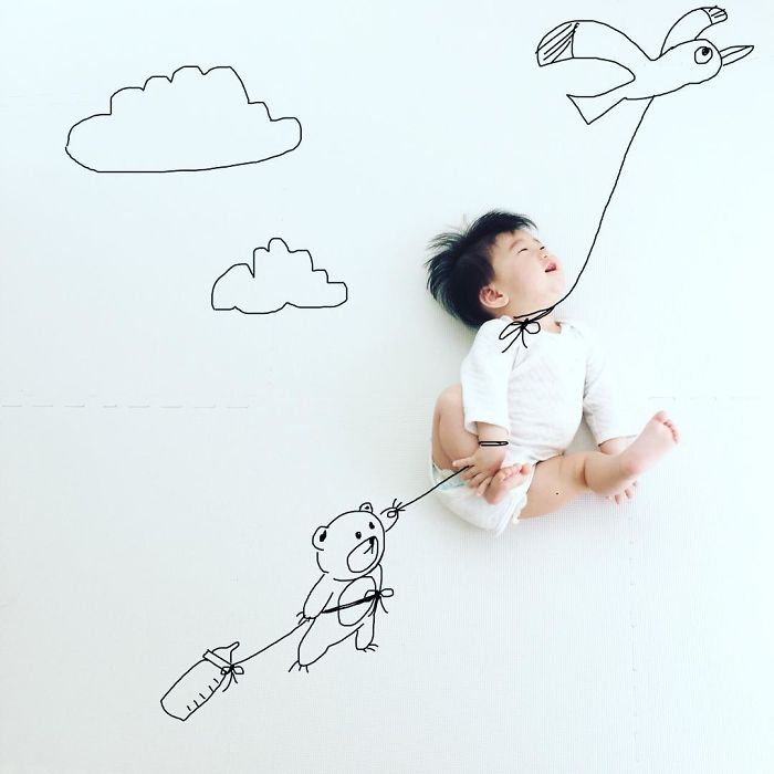 This Father Mixes Drawings And Photos To Create A Fantasy World For His Children