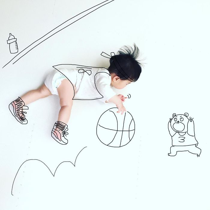 This Father Mixes Drawings And Photos To Create A Fantasy World For His Children