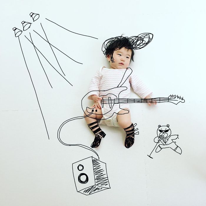 This Father Mixes Drawings And Photos To Create A Fantasy World For His Children