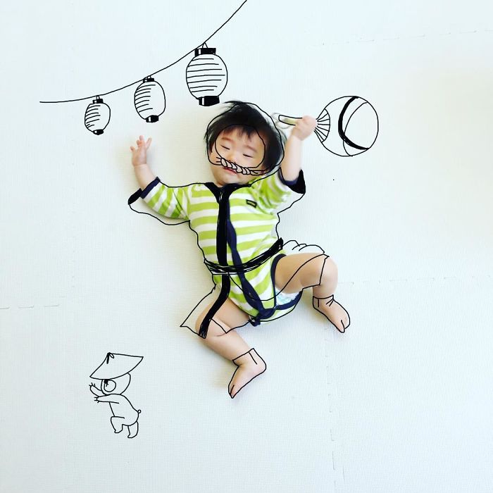This Father Mixes Drawings And Photos To Create A Fantasy World For His Children