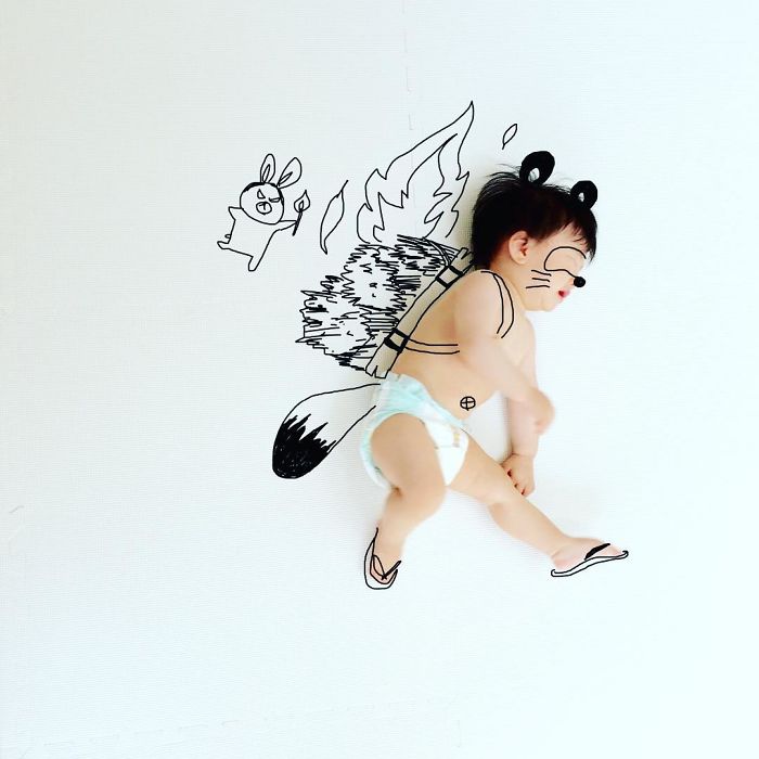 This Father Mixes Drawings And Photos To Create A Fantasy World For His Children