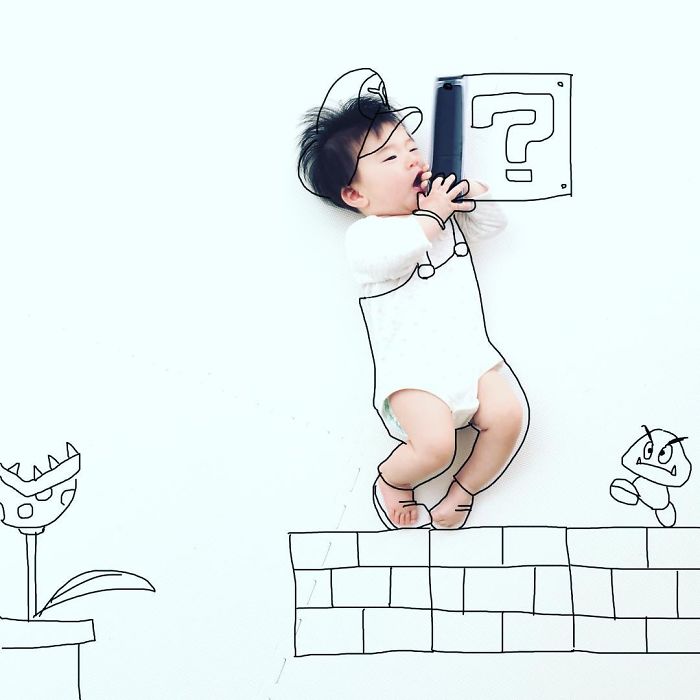 This Father Mixes Drawings And Photos To Create A Fantasy World For His Children