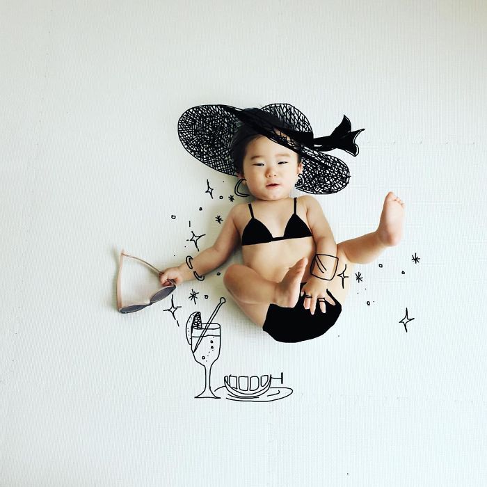 This Father Mixes Drawings And Photos To Create A Fantasy World For His Children