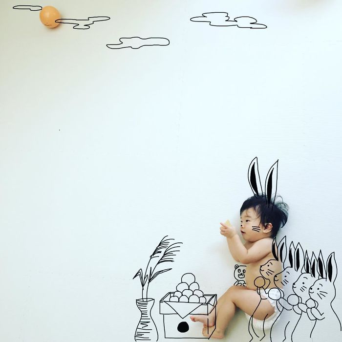 This Father Mixes Drawings And Photos To Create A Fantasy World For His Children