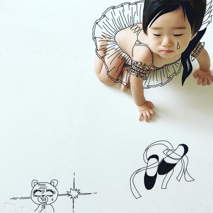 This Father Mixes Drawings And Photos To Create A Fantasy World For His Children