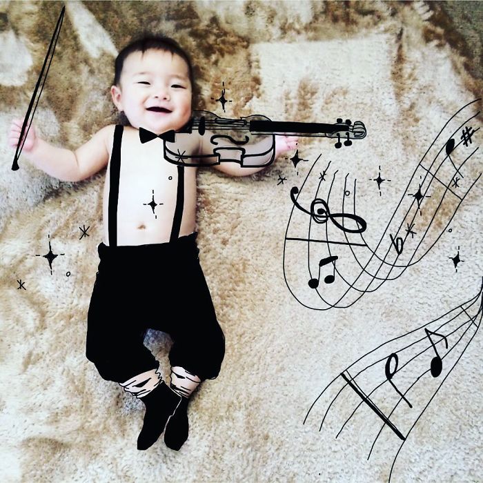 This Father Mixes Drawings And Photos To Create A Fantasy World For His Children