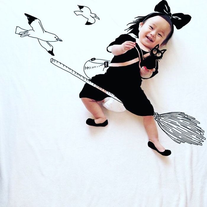 This Father Mixes Drawings And Photos To Create A Fantasy World For His Children