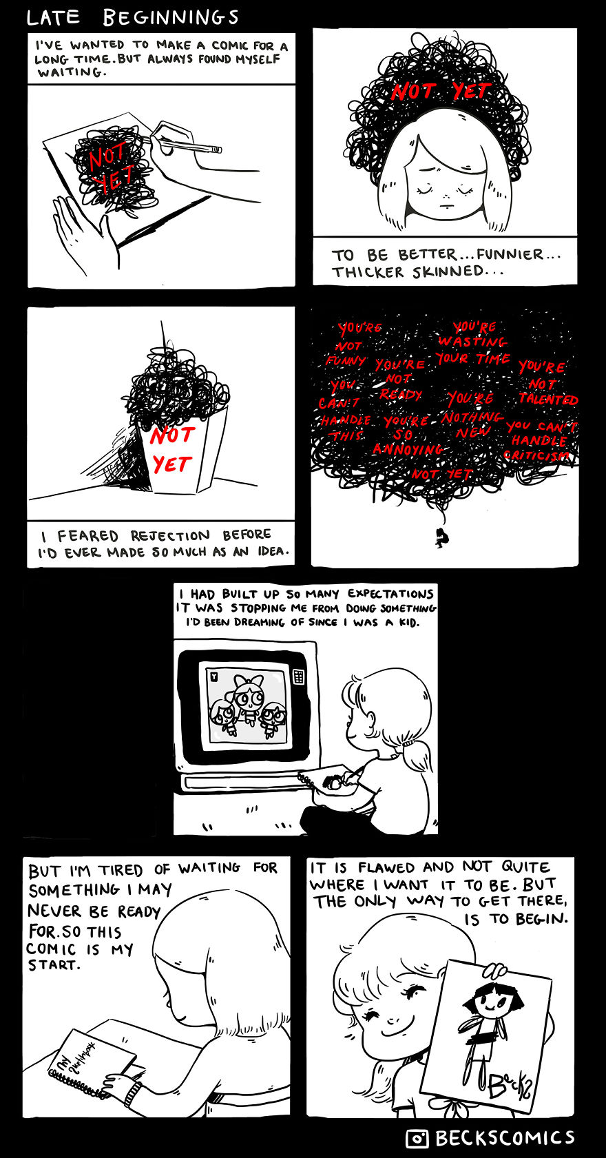 Becks Comics Is Living Her Dream Of Making A Webcomic, Even If It's Not Perfect (17 Comics)