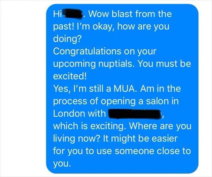 Makeup Artist Shares Screenshots From Entitled Bride That Wanted To Get Makeup And Hair For Exposure