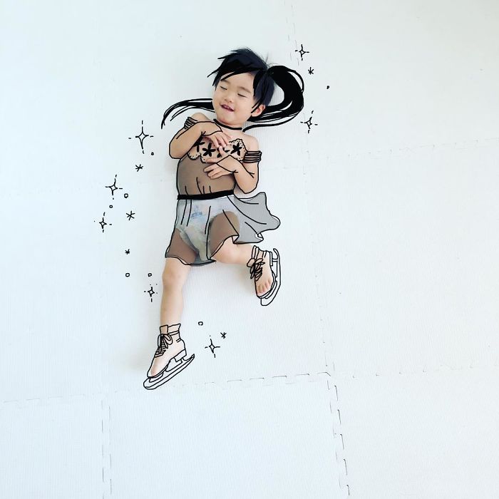 This Father Mixes Drawings And Photos To Create A Fantasy World For His Children