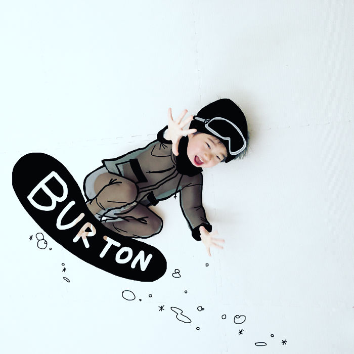 This Father Mixes Drawings And Photos To Create A Fantasy World For His Children