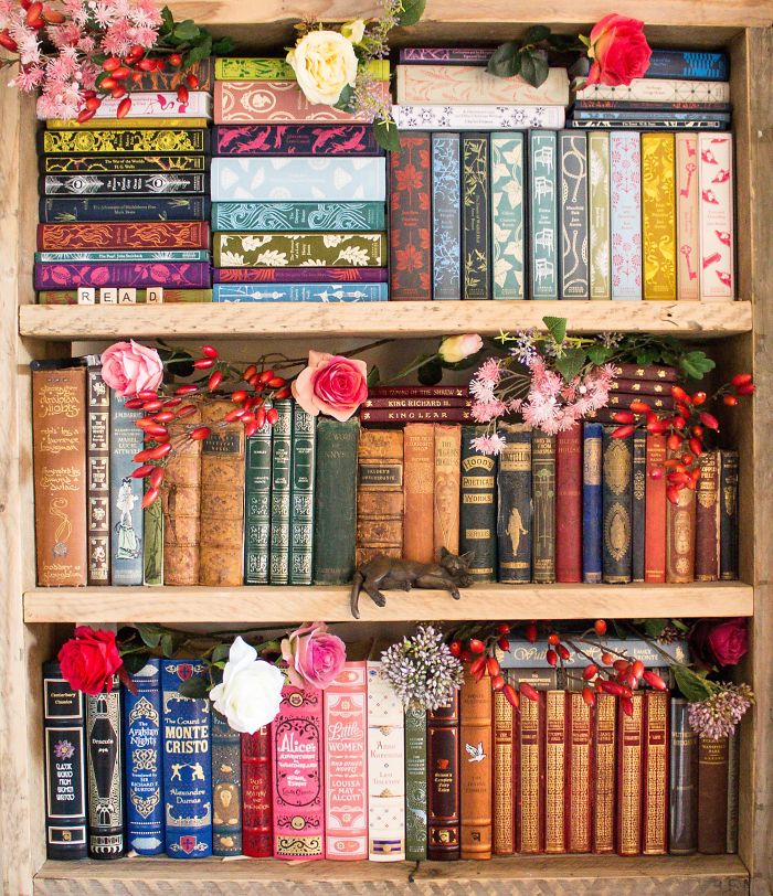 I Take Beautiful Photos Of My Book Collection To Spread Some Joy And Colour