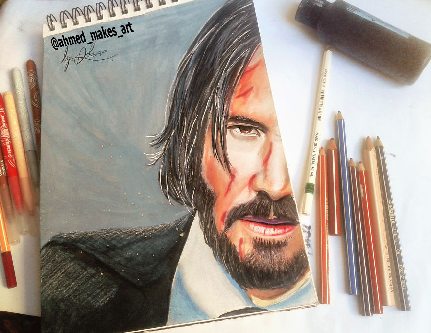 This John Wick Drawing Took Me A While