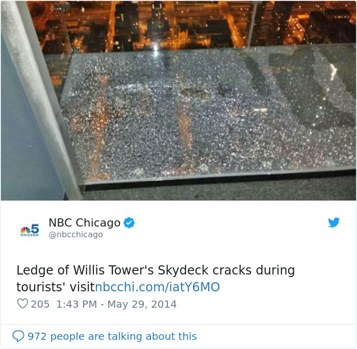 Visitors' Worst Nightmare Comes True As The Glass Floor On 103rd Floor Shatters Under Their Feet Visitors' Worst Nightmare Comes True As The Glass Floor On 103rd Floor Shatters Under Their Feet