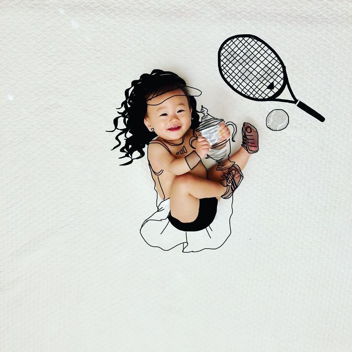 This Father Mixes Drawings And Photos To Create A Fantasy World For His Children