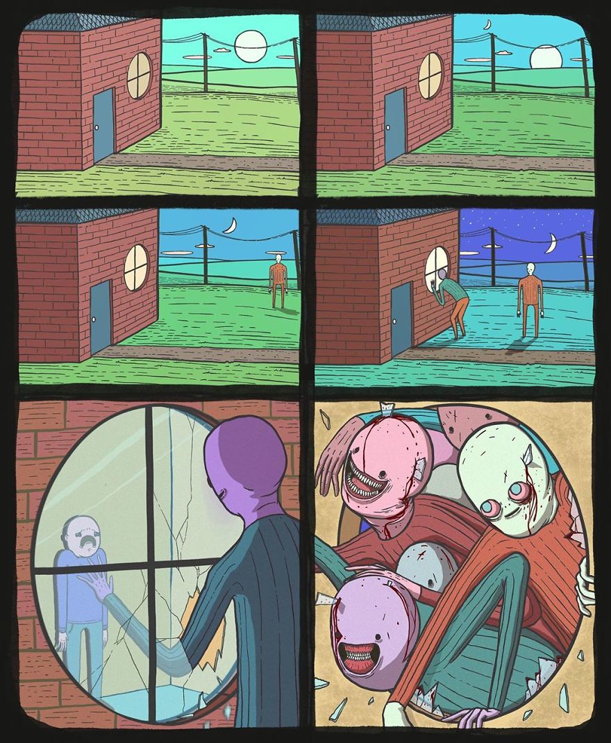 27 Shocking And Scary Comics From An American Artist Whose Ending Is Even Scarier Than The Beginning